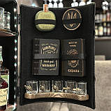 Бочка бар у чорному кольорі на коліщатках із підсвіткою, наливатором, подарунок до дня захисника України, фото 10