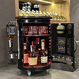 Бочка бар в чорному кольорі на коліщатках з наливатором, подарунок до дня захисника України, фото 8
