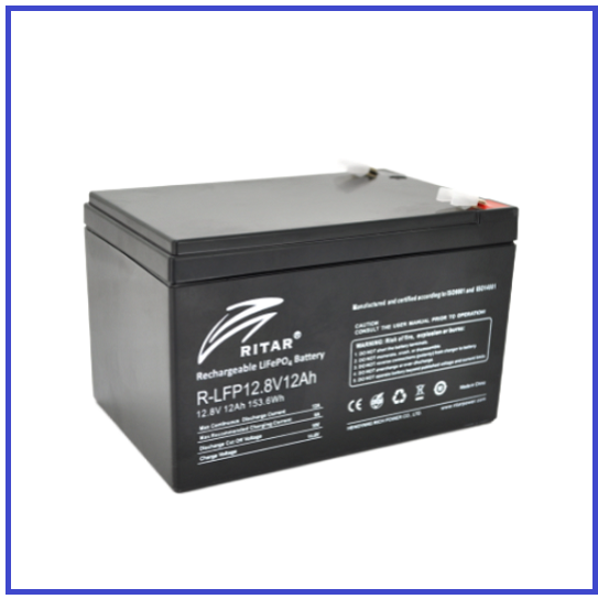 Акумуляторна батарея Ritar LiFePO4 12,8V 12Ah (4S2P/BMS-12А) (150x98х95(100) до 5000 циклів