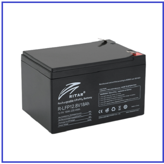 Акумуляторна батарея Ritar LiFePO4 12,8V 18Ah (4S6Р/BMS-20A) (150x98x95(100) до 5000 циклів