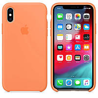 Чехол на iPhone X/XS,SILICONE CASE,Светло-оранжевый,Papaya