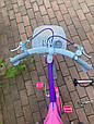 Дитячий велосипед MARS-14 Дюймів легкий магнієвий зі складаним кермом та часами від 4 років Фіолетово-рожевий, фото 3