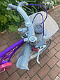 Дитячий велосипед MARS-14 Дюймів легкий магнієвий зі складаним кермом та часами від 4 років Фіолетово-рожевий, фото 4