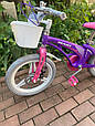 Дитячий велосипед MARS-14 Дюймів легкий магнієвий зі складаним кермом та часами від 4 років Фіолетово-рожевий, фото 8