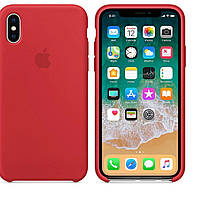 Чехол на iPhone X/XS,SILICONE CASE,Красный,Red