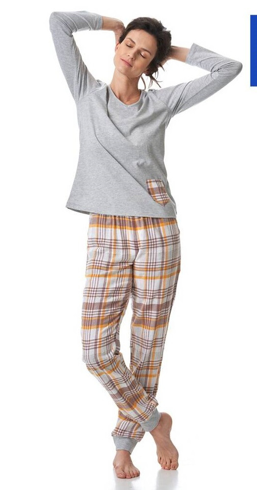 Женская пижама брюки хлопок Key LNS 458 светло-серый S