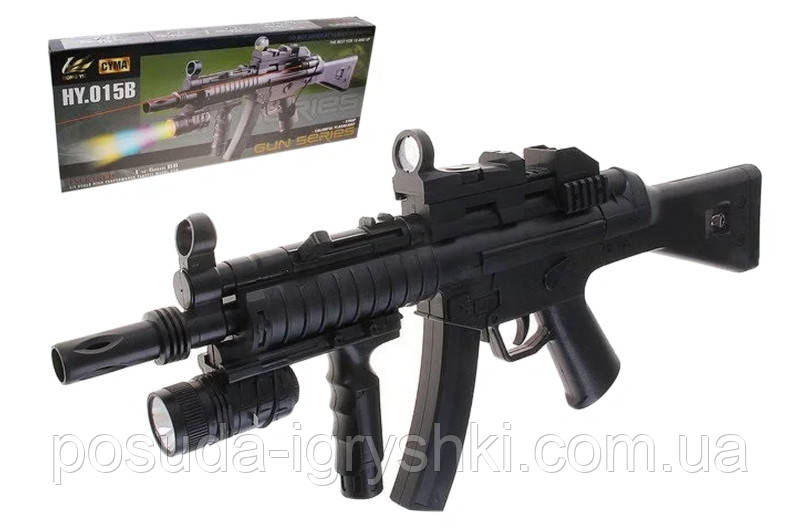 Дитяча іграшка автомат CYMA HY015B з пульками, лазер, світиться, коробка 62*7,5*27,5, фото 1