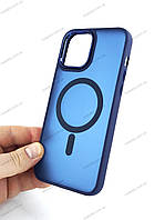 Чохол для iPhone 13 Pro Max \ Чохол на Айфон 13 про макс (Space Color TPU+PC, MagSafe) темно-синій