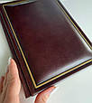 Щоденник А5 формату в шкіряній палітурці "Класик" з натуральної шкіри, фото 3