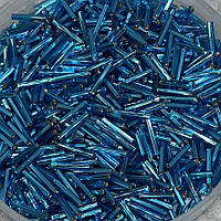 Бісер Preciosa 965\5\67150, стеклярус 12 мм, блискучий, світло-синій, 5 грам, Світло-синій