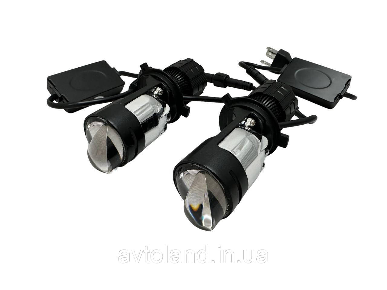 Лампи LED мінілінзи Н4 Auto Led Linz LENS" (80 Вт, 16000 Лм, 5700К, 12-24v, Цоколь H4)