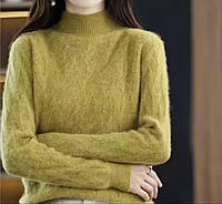 Тёплый женский свитер с горлом осень зима ткань Ангора