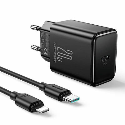 Комплект швидкої зарядки для iPhone JoyRoom Flash Series PD 20W Set Type-C to Lighting (black)