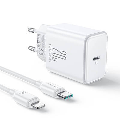 Комплект швидкої зарядки для iPhone JoyRoom Flash Series PD 20W Set Type-C to Lighting (white)
