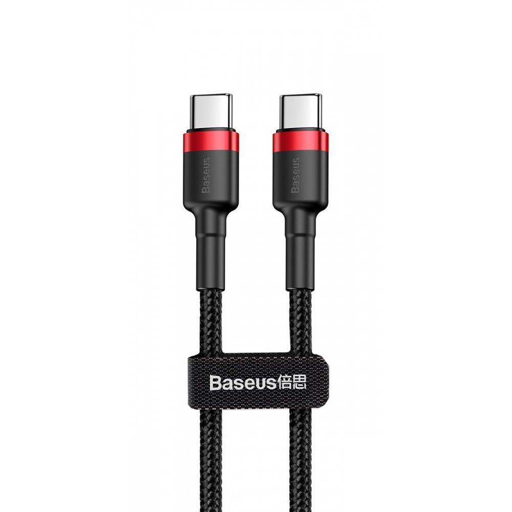 Кабель Baseus Cafule Type-C to Type-C PD 2.0 60W (1m) red/black