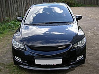 Вії на фари Honda Civic 4d 2006-2012 "Довгі"