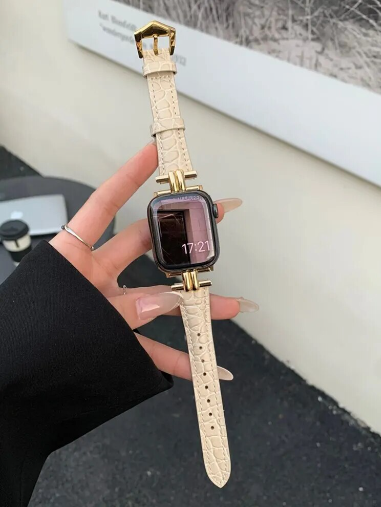 Роскошный ремешок из натуральной кожи для Apple Watch 38-40-41 мм. - фото 1 - id-p1996122304