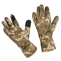 Зимние перчатки тактические M-Tac Пиксель S, перчатки Soft Shell, полнопалые перчатки