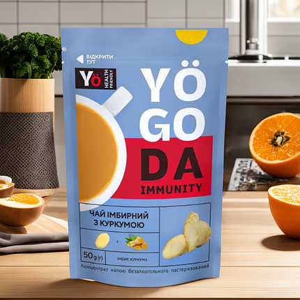 Концентрований чай імбирний з куркумою 0,050 Дой Пак ТМ Yogoda / Концентрат чаю рідкий, фото 1