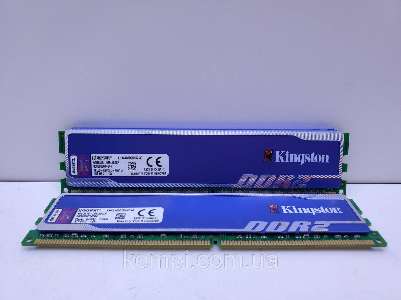 Оперативна пам'ять DDR2 4Gb Kingston KIT (Дві планки по 2Gb, PC2-6400, 800Mhz, б/в)