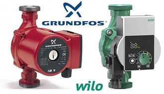 Циркуляційні насоси grundfos (Данія), Wilo (Німеччина)