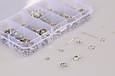 Набір фурнітури для створення біжутерії, 10 комірок, срібло, фото 7