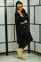 Стильний жіночий кардиган альпака чорного кольору, теплий жіночий кардиган