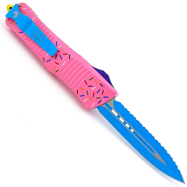 Ніж Microtech Combat Troodon Donut Pink Serrated Dagger