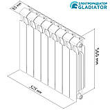Електрорадіатор Gladiator 6T (6 секцій), стандарт 500/80 программатор 0,5кВт, фото 4