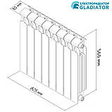 Електрорадіатор Gladiator 10T (10 секцій), стандарт 500/80 программатор 0,91 кВт, фото 5