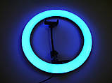 Кільцева LED-лампа RGB MJ33 33 см 1 кріп.тел USB ORG, фото 9
