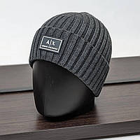 Брендовая шапка Armani Exchange CK6971 серая