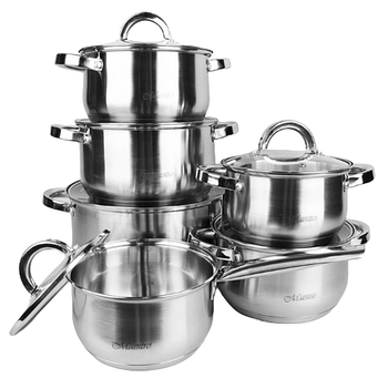 Набір каструль 12 предметів MR-2120-12 Maestro