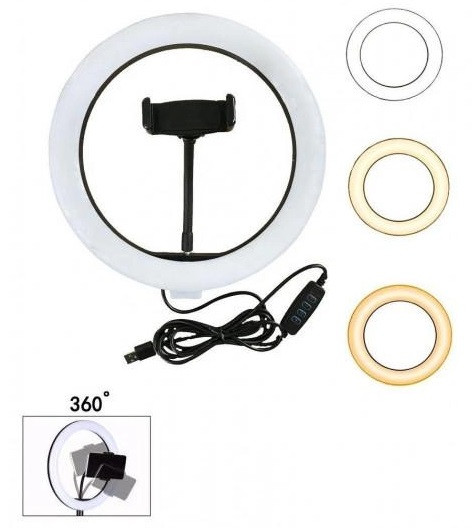 Світлодіодна кільцева лампа Ring Fill Light ZD666 26 см ORG