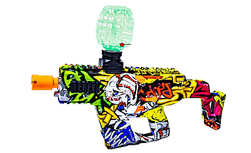 Автомат потужний на акумуляторі 2 пакети куль стріляє орбізами, що світяться, зарядка графіті