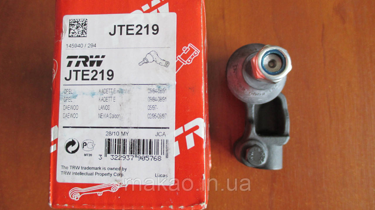 "TRW" Наконечник рульової правий Daewoo Lanos, Sens, Opel Kadett, Astra