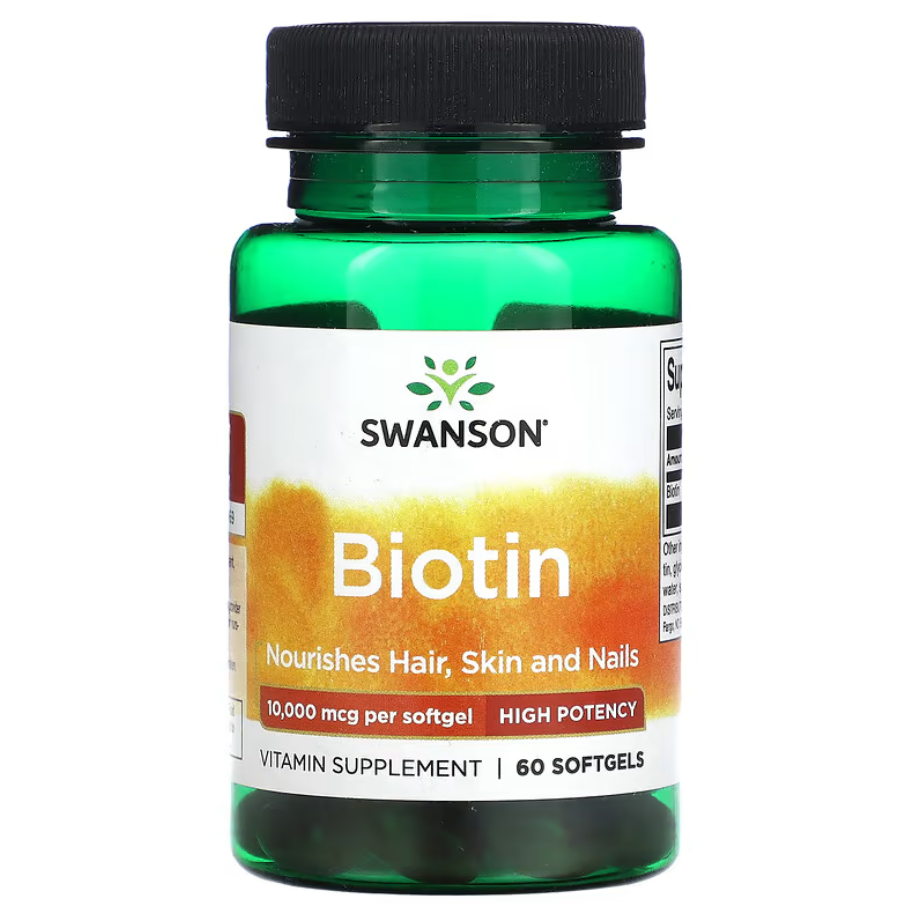 Biotin 10000 мкг Swanson 60 капсул