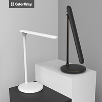 Лампа настільна LED з вбудованим акумулятором білий ColorWay, фото 4