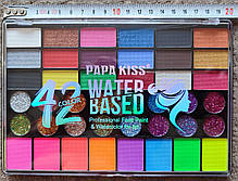 Аквагрим Papa Kiss Water Based набір 42 кольори, фото 4