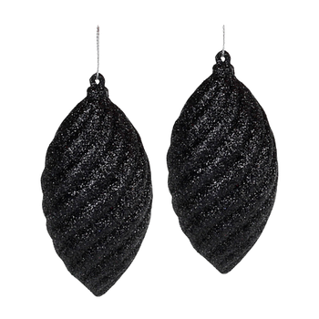 Набір ялинкових прикрас 2шт чорний глітер БОНА ДИ