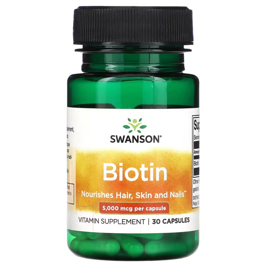 Biotin 5000 мкг Swanson 30 капсул