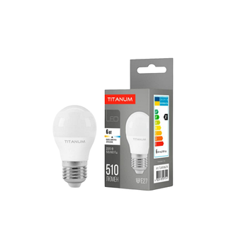 Лампа G45 6W E27 4100К 220V LED Titanum