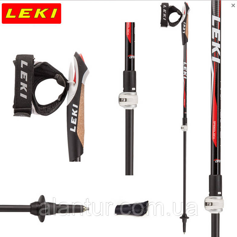 Палки для скандинавської ходьби Leki Instructor Lite, 100-125 см, легкі та телескопічні, фото 1
