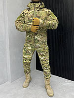 Тактический осенний костюм на синтепоне мультикам рипстоп Военный комплек куртка штаны софтшел мультикам