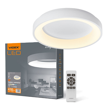 LED Світильник настінно-стельовий 72W 2700-6000К 220V кільцевий VLE-ERC-72W Videx