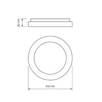 LED Світильник настінно-стельовий 72W 2700-6000К 220V кільцевий VLE-ERC-72W Videx, фото 7