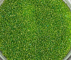 Бісер Preciosa 761\10\0\51220,прозорий, райдужний, жовто-зелений, 5 грам, Зелений