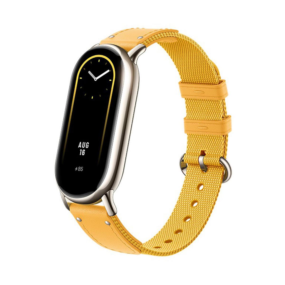Змінний ремінець для Xiaomi Band 8 браслет нейлоновий золотистий (жовтий)