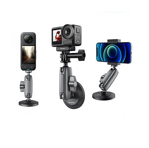 Поворотне магнітне кріплення для екшн камер з алюмінієвого сплаву на 360 градусів Telesin CMM-001 чорний