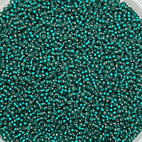 Бісер Preciosa 251\10\0\57710,сатин матовий з блискучою серединкою, смарагдовий, 5 грам, Смарагдовий